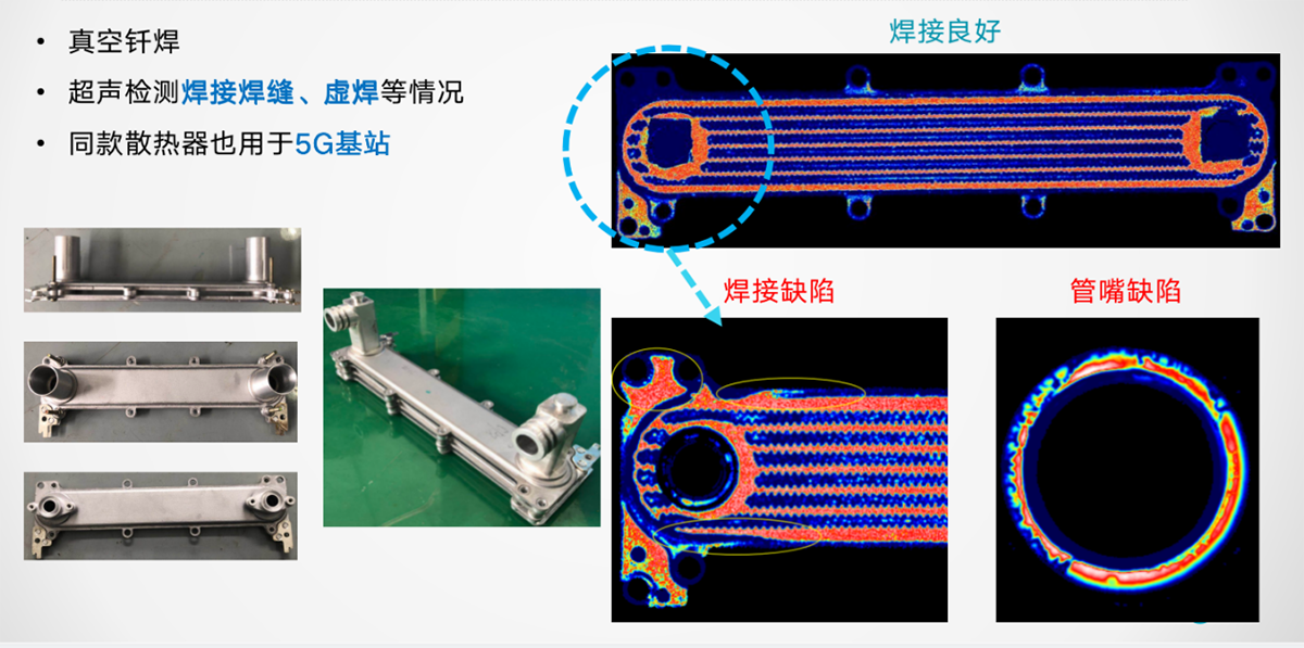 车规级铝制水冷板钎焊质量—国产超声C-SAM全检方案